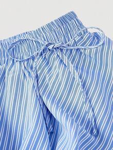 x Luisa Sonza  MOD Falda con volantes con adorno de moño negro y estampado floral, pantalones forrados de cintura baja, conjunto de ropa para citas, salidas, falda de burbuja, atuendos sexy de mujer, falda estilo Y2K - Azul y blanco - Ver 5