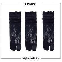 1/3 Pairs Summer Thin Women's Toe Separator Socks, Lace Trim Toe Socks, Suitable For Pig Nose Shoes, No Heel Design - Multicolor - View 32
