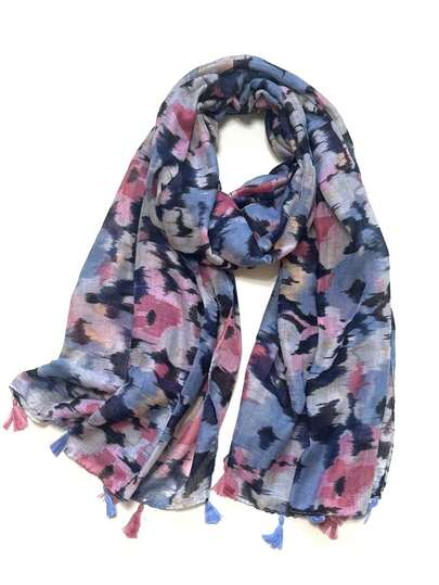 1pc Crinkle Paisley Pattern New Breathable Tassel Shawl, Elegant Style Scarf For Women, Vibrant Polka Dot Large Wrap, Versatile For Outdoor, Beach, Spring/Summer