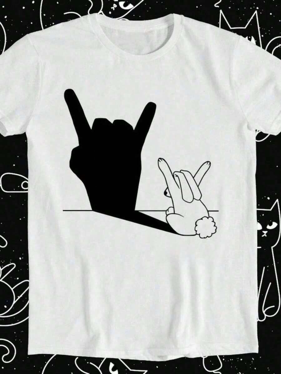 Cute And Casual Unisex T-Shirts, Premium Fabric, Rock Band T-Shirts - 198 USA Pyromania, Crew Neck, Short Sleeve, Casual Short Sleeve T-Shirts For Men And Women - 白色 9 - 查看 1