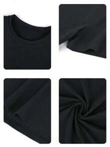Nuevos productos de la temporada Funny T-shirts Minimalist Camiseta divertida Oferta limitada en tiempo limitado Camiseta conmemorativa Compra con plazo limitado Camiseta de mujer de manga corta y cuello redondo, de estilo minimalista con estampado de lema de palmera, adecuada para uso diario. Camiseta gráfica de mujer, en blanco/negro/rosa, para vacaciones - Negro - Ver 6