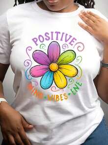1 pieza de tela transpirable y suave de elasticidad media con un diseño de flores coloridas, lavable a máquina, disponible en varios colores, perfecta para ropa de mujer de verano, camiseta casual de manga corta para primavera y verano, 180g, 100% algodón. - Blanco - Ver 9