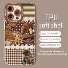 Café temático de postres Brown Parisfunda de teléfono Fundas compatibles con ,Apple,VIVO,OPPO,,, y Honor.Fabricadas en silicona TPU,ofrecen protección contra golpes y caídas.regalos para mamá - Blanco - Ver 5