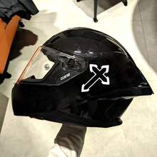 1 pieza Pegatina de motocicleta con patrón de cruz, resistente al agua y protegida contra el sol. Adecuada para paneles laterales de motocicletas, cascos de motocicletas, ventanas triangulares de automóviles, pegatinas decorativas creativas para el Body - cruz - Ver 4