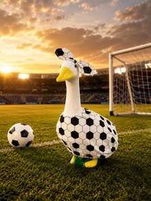 23-Inch Goose Costume Set, Football Print Body Cover And Bow Headband, Sports Themed Outdoor Yard Decor Goose Outfit, Suitable For Football World Cup Holiday (Goose Not Included) - Multiple Styles - View 4