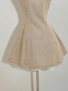 MOD Women's Blue Denim Sleeveless Bodycon Mini Dress - 灰色 - 查看 3