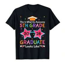 Camia para el Día de Graduación del Último Año de Secundaria, 5º Grado, 2026 - Transpirable y cómoda - Negro - Ver 7