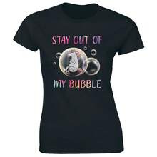 Funny T-shirts Minimalist Camiseta conmemorativa Oversized T-shirts Compra con plazo limitado Casual T-shirts for Women Cotton T-shirts for Women Nuevos productos de la temporada Print T-shirts Promoción de nuevo lanzamiento Oferta limitada en tiempo limitado Stay Out Of My Bubble with Rainbow Unicorn Funny T-Shirt for Women Gift Tee Y1GX - Negro - Ver 9