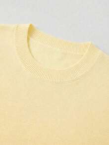 Blusa sin mangas de punto para mujer, estilo minimalista casual, unicolor, bajo con volantes, favorecedora, adecuada para ir a trabajar, citas, vacaciones, tiempo libre - albaricoque profundo - Ver 9