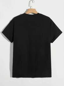 Camiseta de mujer para primavera y verano - Negro - Ver 2