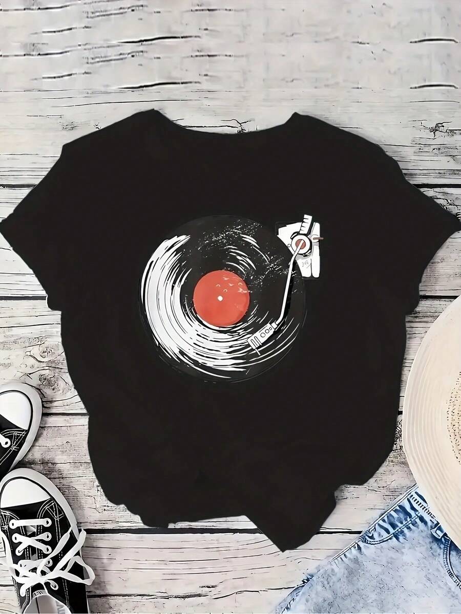 Camiseta de Manga Corta para Mujer - Blusa Casual de Cuello Redondo con Estampado de Letras (Alfabeto Completo), Tejido de Elasticidad Media, Ropa de Verano Opaca, Lavable a Máquina, Ideal para Oficina y Conjuntos