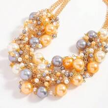 European And American New Fashion Pearl Necklace, Choker Necklace - Colorful - View 5