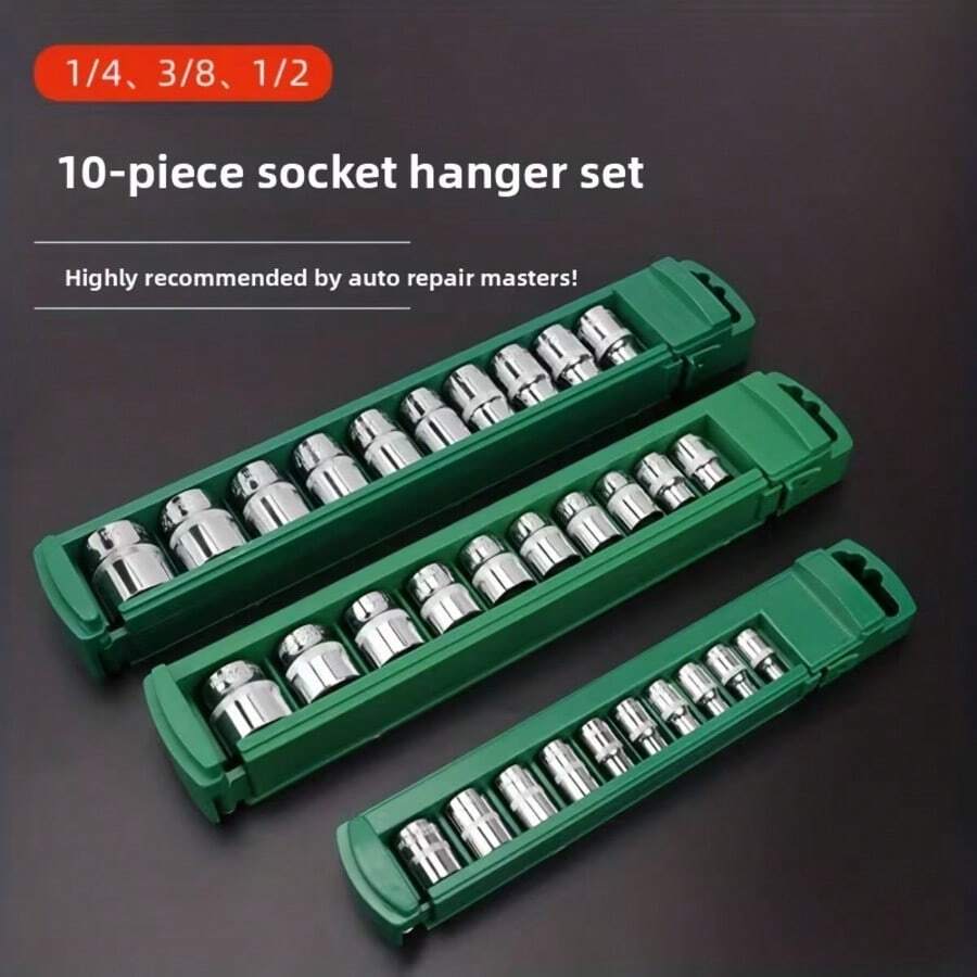 公制與英制套筒組,棘輪手把套筒,六角套筒,工具組,方便收納,適用於汽車維修與居家使用 - 1/4維修六角短套筒 - 查看 1