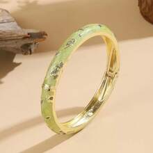 1pc Cloisonné Enamel Vintage Floral Bracelet, National Style, Suitable For Party, Date, Daily Wear, Festival, Gift, Fashionable Item For Women - S - View 12