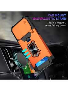 Ốp điện thoại có ngăn đựng thẻ: Ốp bảo vệ từ tính chống sốc (có khe đựng thẻ) Tương thích với các dòng máy 17, Air 11, 12, 13, 14, 15, 16, 17, PRO MAX, 7, 8 PLUS, 6G, XR, XS MAX, 12 và MiNi. Ốp 17 Pro Max, Ốp 16, Ốp 17 - trái cam - Xem 6