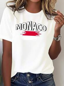 Camiseta cómoda de algodón puro para mujer Monaco, blusa casual para mujer - Blanco - Ver 7
