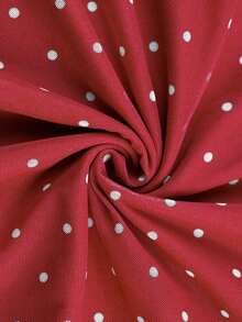 Vestido elegante, sexy y romántico de mujer con estampado de lunares y doble capa con lazo, adecuado para el trabajo, citas y vacaciones de primavera - Gris - Ver 8