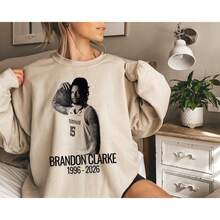 Brandon Clarke Memorial-Shirt, Basketball Legend Tribute Sweatshirt, Vintage Basketball Fan Shirt, Brandon Clarke Hoodie - Negro - Ver 3
