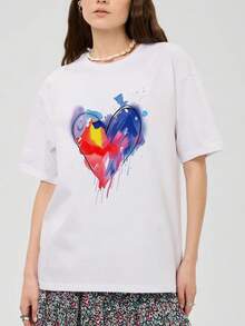 The Most Popular Women's T-Shirt Of 2026! A , Youthful, Lightweight, And Casual Short-Sleeved T-Shirt With An Adjustable Fit. The Material Is Durable And Reliable! - ЖФ022/心 - 查看 9