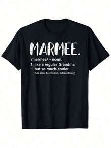 Marmee Short Sleeve T-Shirt "Like A Regular Grandma, But Cooler" - 100% Cotton, 180 G/M², Soft And Breathable Fabric, Single-Sided Print, 's Athletic T-Shirt - 8 - 查看 6