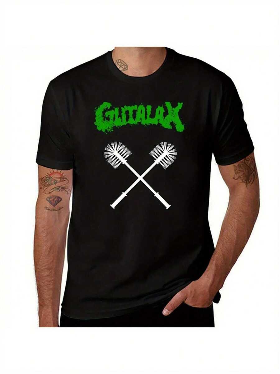 Camiseta retro de estilo americano para verano, camiseta divertida con estampado gutalax Best Design Vol.07 para hombre - Estampados interesantes y con humor, camiseta casual de manga corta y cuello redondo, tela cómoda adecuada para todas las estaciones, top personalizado lavable a máquina, ideal para fiestas. - Negro - Ver 1