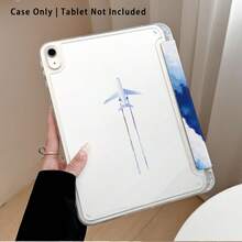 飛機與雲朵圖案彩繪效果平板保護殼附支架，相容 Honor 8/9/10/X8/X8A/X9/X8Pro/X9Pro、MatePad SE 11"/MatePad 11"/11.5"、MatePad Pro、Apple 10th/11th Gen 2025 (A16)、Galaxy Tab A7/A9 及其他熱門機型 - 款式6 - 查看 4