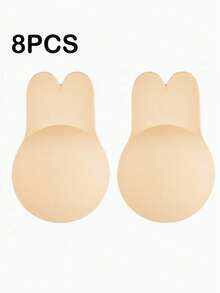 2pcs Women's Push-Up Invisible Breast Petals - Strapless Invisible Nipple Covers, Reusable Adhesive Breast Pads, Rabbit Design, Comfortable Support Nipple Covers - A - View 8