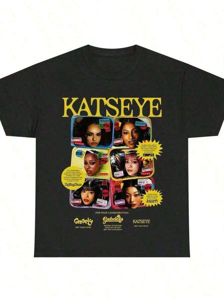 2026 Cotton Graphic T-Shirts For Boys And Girls, Katseye Music T-Shirt, Katseye K-Pop Graphic T-Shirt, Katseye Gnarly T-Shirt, Katseye K-Pop T-Shirt, Gabriela T-Shirt, T-Shirts F - 返回7 - 查看 1