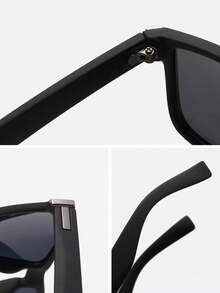 3 Pairs Unisex Square Colorful Decorative Glasses, Suitable For Daily Wear, Sports, Driving - Multicolor - View 2