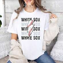 Personalized WILDCATS T-Shirt, Mascot Sportswear For Baseball, Soccer, Floral Initials, Teachers, Back To School, Mom T-Shirt, Breathable And Comfortable - 白色 11 - 查看 6