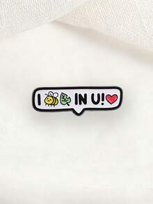 Insignia de esmalte con juego de palabras "I Bee Leaf In You", diseño humorístico único, idea de regalo perfecta, material de esmalte duradero, ideal para amantes de los accesorios - Multicolor - Ver 5