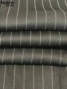 Set Of 2 Tailored Pinstripe Trousers - Elegant Autumn And Winter - 1個黑色 1個棕色 - 查看 2