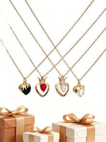 Caja de regalo sorpresa con productos opcionales - Puede recibir aleatoriamente 2 collares, adecuados para festivales, fiestas, bodas, banquetes, uso casual e incluso regalos del Día de San Valentín (los estilos pueden variar) - Multicolor - Ver 6