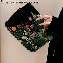 Floral And Other Pattern, Painted Effect Acrylic Crystal Tablet Protective Case With Stand, Compatible With Samsung/Apple/Honor/ Matepad/ - Style 11 - View 7