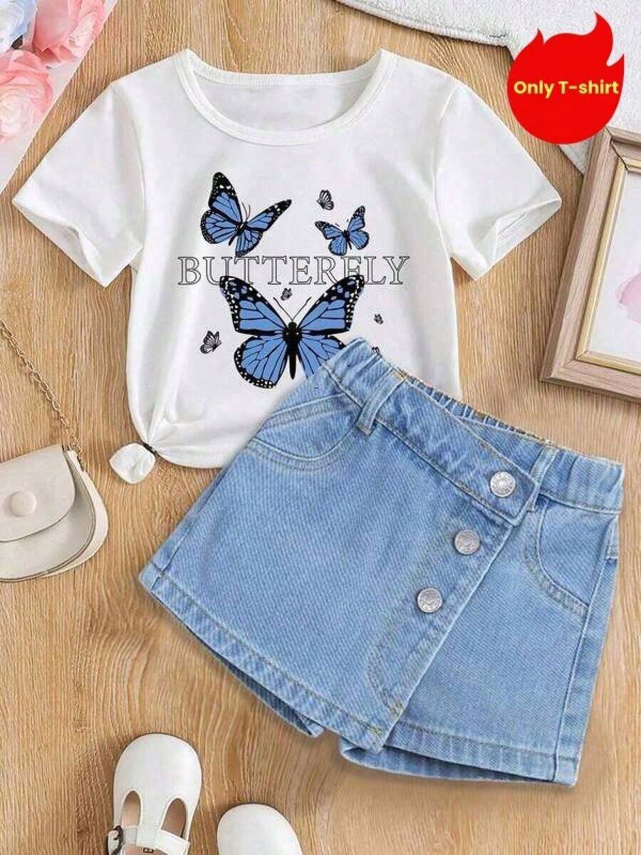 Una camiseta de manga corta para mujer con estilo retro americano, de corte holgado y con diseño estampado (los pantalones son solo para sugerencias de estilo). Esta pieza sencilla y elegante presenta un patrón de letras impresas con temática tropical, lo que la convierte en un elemento imprescindible para crear un look relajado de vacaciones, perfecto para ocasiones como el Día del Trabajo y el Día de la Independencia de México. - Blanco - Ver 1