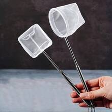 2pcs Collapsible Aquarium Fish Net With Retractable Stainless Steel Handle - Heavy-Duty Durable Fish Tank Net For Catching Small Fish, Shrimp, For Aquarium Maintenance, For Fish Breeding - For Aquatic Pets (No Or Escape - White - View 9