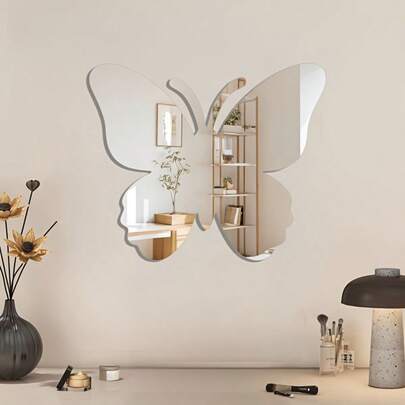 Hình dán tường gương acrylic hình bướm, tranh dán tường gương trang trí 2D tự dính, decal gương bướm tối giản hiện đại cho phòng ngủ, phòng khách, lối vào, trang trí tường thẩm mỹ cho nhà cửa, đồ trang trí tường phản chiếu dễ lắp đặt, gương bướm dễ thương trang trí cho căn hộ, phòng ký túc xá, hình dán gương treo tường phong cách cho trang trí nội thất nhà cửa, gương treo tường hình bướm độc đáo.