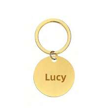 Custom Pet Name & Phone Number Keychain - Personalized Double Metal Tag With Initial Charm, Multi-Color Pet Owner Gift - Multicolor - View 9