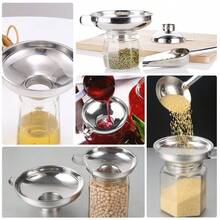 304 Stainless Steel Large Diameter Funnel With Handle, Large Kitchen Funnel Suitable For Canning, Jar Filling, Transferring Oils, Liquids, Powders And Dry Goods, Suitable For Mason Jars - View 3