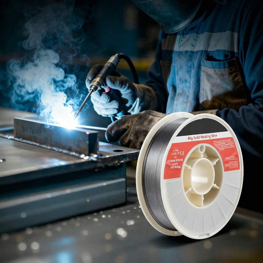 Flux Core MIG Welding Wire, E71T-11 0.03-Inch 10 LBS, Gasless Mild Steel Welding Wire With Low Spatter For All Position Arc Welding, Self-Shielded For Outdoor Use - E71T-11 0.03-inch 10 LBS - View 1