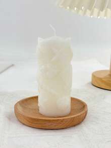 1pc Minimalist Geometric Seashell Pillar Candle, Summer Seasonal Holiday Candle, Atmosphere Candle For Wedding And Party Decor - 1PC - View 6