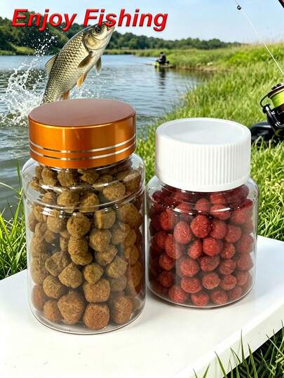 Approx. 200pcs Fish Bait, Concentrated Fish Feed, Suitable For Fishing Bass, Carp And Other Fish Species