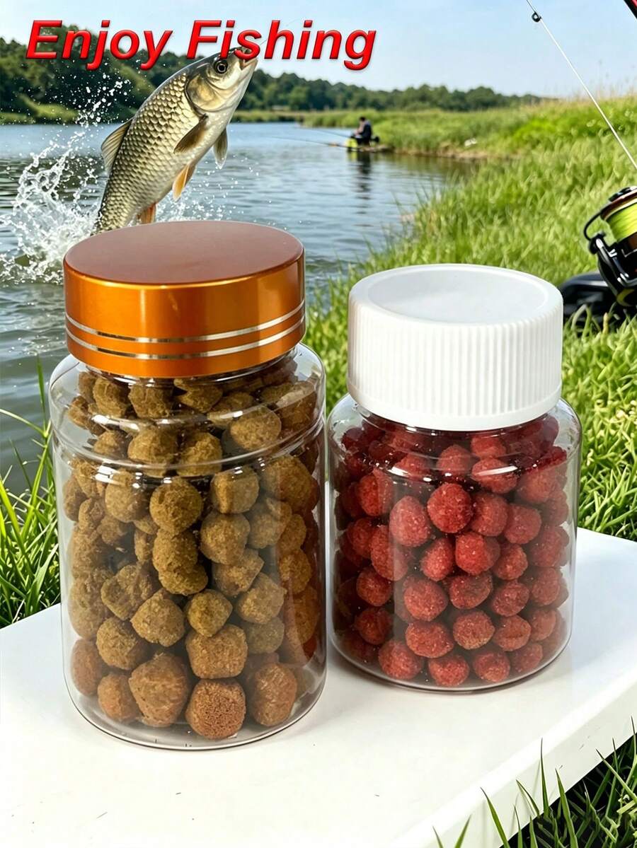 Approx. 200pcs Fish Bait, Concentrated Fish Feed, Suitable For Fishing Bass, Carp And Other Fish Species - Multicolor - View 1