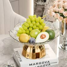 An Elegant Standing Fruit Bowl, Suitable For Home Use, A Stylish Living Room Snack Storage Dish, And Can Also Be Used As A Decorative Bowl For Fruits And Candies. - Silver - View 6