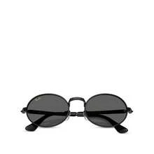Ray-Ban Oval Sunglasses, 54mm |  | Women Sunglasses - Black/Dark Grey - View 3