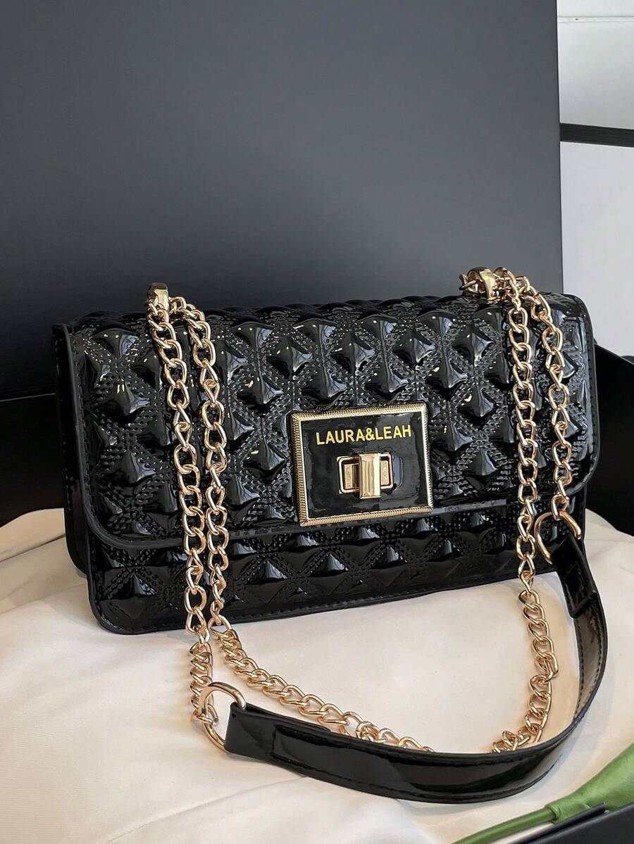 2026 Luxury Quilted Solid Color PU Special Lock Women's Shoulder Bag, Multifunctional Clutch, Suitable For Daily Outings, Work, Parties, Dates And More, Also Perfect As A Gift