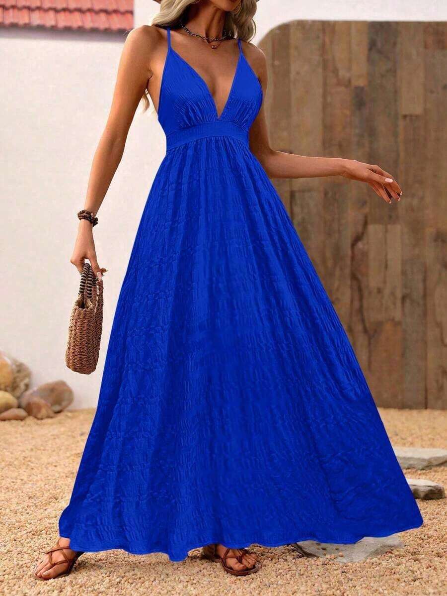 casual de vacaciones sin espalda - casual moderno - azul real 2 - Ver 1