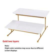 3-Tier Foldable Metal Stand White Plastic Tiered Food Display Rack, Suitable For Fruit, Desserts, Wedding, Birthday Party Display - Multicolor - View 16