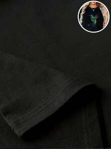 1pieza Blusas para Mujeres Blusas Hermosas para Mujeres Ropa para Mujeres 180G Negro y Blanco, Multicolor Pájaros Colibríes de Neón, Alta Calidad Camiseta, Cuello Redondo, Corte Básico Sueltos, para Hombres y Mujeres, Transpirable, Versátil, Lavable en Máquina, Cómoda, Tallas S~3XL, Diario, Casual, Deportes, Esencial Verano - Negro - Ver 6