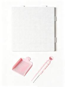 52x52 Pegboard Beading Tool Set, Suitable For Fuse Beads, 2.6mm Extra Long Pegs Anti-Falling Design, 90 Degree Vertical No Bead Dropping, Reinforced Thick Backing Board Heat Resistant, Applicable For DIY Various Patterns, Essential For Handicraft Lovers - Multicolor - View 1
